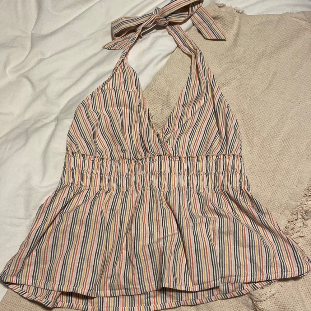 American eagle striped halter top